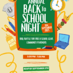 Back to School Night! September 9 from 5-7pm